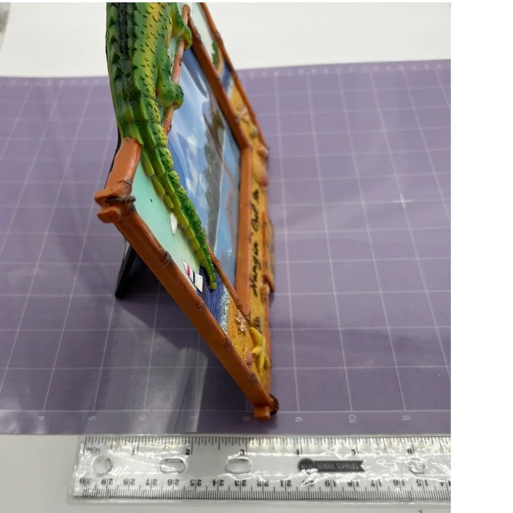 Vintage 2005 Alligator Picture Frame 4x6 Cocoa Beach Florida Souvenir Resin